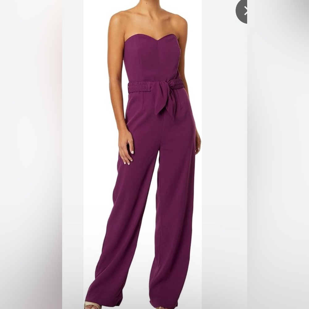 Lilly Pulitzer Purple Jumpsuit with Sweetheart Neckline
